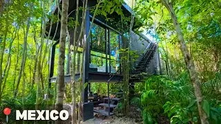 Thumbnail: Hidden Glass House in the Mexican Jungle (4K Tour & Vlog)