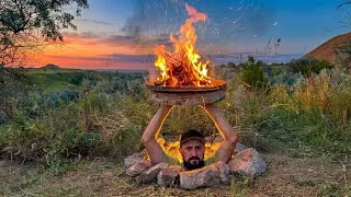 Thumbnail: Building a Secret Underground Shelter Disguised as a Campfire (Impossible to Find)