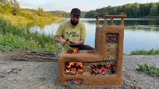 Thumbnail: Building a Clay Stove for Wilderness Survival  bushcraft skills 