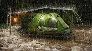 Thumbnail: CRAZIEST STORM I EVER MET‼️Camping in Torrential Rain, Windstorm and Thunderstormm ⛈️