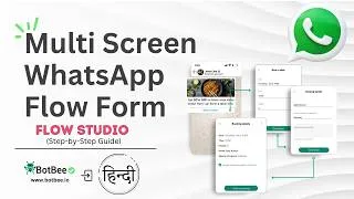 Thumbnail: Multi Screen WhatsApp Flow Form Tutorial 🚀 | WhatsApp Flow Studio Hindi Guide