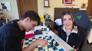 Thumbnail: Andrea Botez Trying To Teach Stable Ronaldo Chess...