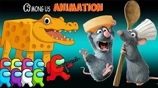 Thumbnail: Among Us & CHEESE CROCODILO  Vs. THE RAT DANCE | Among Us Funny Animation
