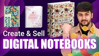 Thumbnail: Create and Sell Digital Notebooks Online Using Canva | Amazon KDP & Etsy