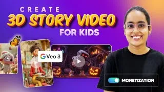 Thumbnail: Create 3D Animated Kids Story Videos using Free AI Tools | Easy tutorial