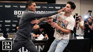 Thumbnail: “TOTAL CHAOS!” — Conor Benn PUSHES & SLAPS Ryan Garcia in Explosive Press Conference Face-Off