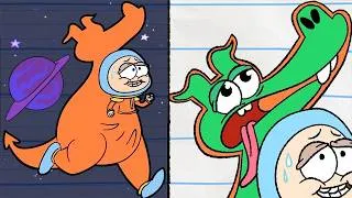 Thumbnail: Secret Space Mission! Sneaking onto the Rocket! | Boy & Dragon - WildBrain | Cartoons for Kids