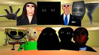 Thumbnail: Angry Munci, Hide, Angry Obunga, Scary Sponge, Loric, Baldi, Scary Hand, Juggler and Tornado.....