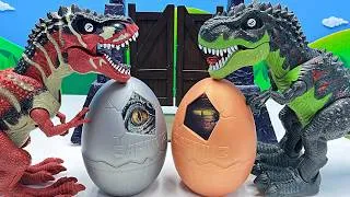 Thumbnail: Dinosaur Egg Battle In the Jurassic World! Dinosaur Puzzle Fun Video  With Tyrannosaurus Rex