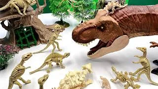 Thumbnail: Tyrannosaurus Attack Dinosaur World! Dinosaur Skeleton And Dinosaur Battle- Triceratops Stegosaurus