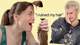Thumbnail: I've never seen this big of a chop! Wolf cut.