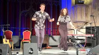 Thumbnail: Rapid Step dancing by Mary Frances Leahy & brother Michael Leahy at 2026 NAFCo Concert in Scotland