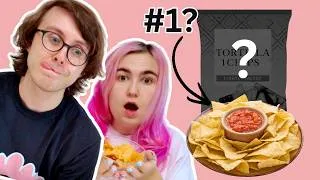 Thumbnail: which TORTILLA CHIP tastes the BEST? 🥑 🧠 #brainboxkey #satisfying