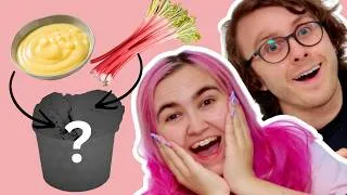 Thumbnail: what tastes most like real RHUBARB & CUSTARD? 🩷💛 #brainboxkey #satisfying #tastetest #rhubarb