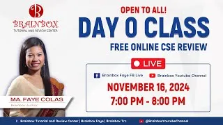 Thumbnail: Brainbox FREE Online Civil Service Review | Day 0 - November 16, 2024