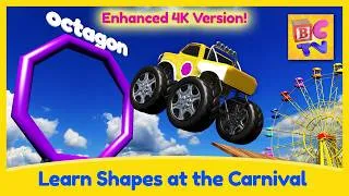 Thumbnail: Learn Shapes with Monster Trucks and Carnival Game for Kids | Enhanced Version