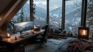 Thumbnail: Deep Work Music For Productive Study - Relaxing Chill Work Ambience To Stay Focused On Winter Days