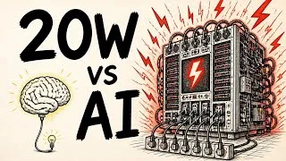 Thumbnail: Why the Human Brain Uses Less Power Than AI — And Still Wins