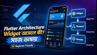 Thumbnail: Flutter Architecture Explained | Widgets & Render Tree (Beginner Guide)