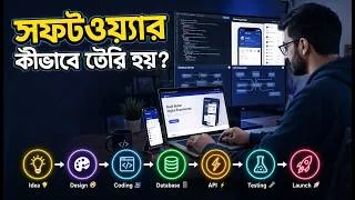 Thumbnail: How Software Is Made | Full Development Process Explained | How Apps & Websites Are Built | Bangla