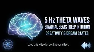 Thumbnail: 5 Hz Theta Waves Binaural Beats | Deep Intuition, Creativity & Dream States
