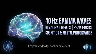 Thumbnail: 40 Hz Gamma Waves Binaural Beats | Peak Focus, Cognition & Mental Performance