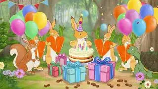 Thumbnail: cheerful little bunny as it celebrates a very special birthday