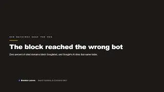 Thumbnail: Blocking AI crawlers did not stop the citations, and the study's own table explains why