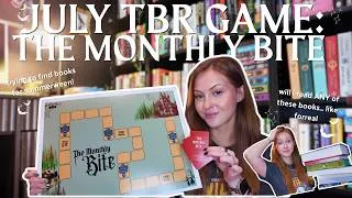 Thumbnail: july tbr game, trying to get books to match reading challenges!! | THE MONTHLY BITE 🦇