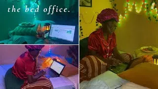 Thumbnail: Taking the Office to Bed. 💻🌌 Realistic Travel Consultant Diary & Night Shift