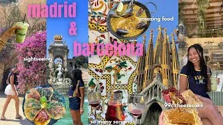Thumbnail: few days in spain 🫒🌺 madrid & barcelona, la sagrada família, parc güell, lots of food & sangrias!!!