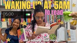 Thumbnail: waking up 5AM to READ for a week 😴📚⏰ IS IT WORTH IT?! *cozy spoiler free reading vlog* 
