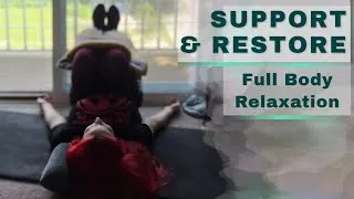 Thumbnail: 20 Min Support, Release, Unwind, & Reset | Guided Restorative Yoga | Beginner Friendly All Levels