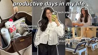Thumbnail: productive 72hr vlog 🍵 6AM productive days in my life, tech internship & healthy habits