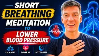 Thumbnail: Breathing meditation to lower blood pressure in 6 minutes #breathnow #breathingexercises #meditation