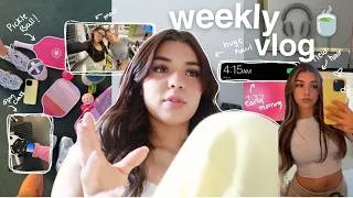 Thumbnail: WEEKLY VLOG🎧: 4AM productive mornings, entering my spin era, HUGE Oner Active haul + pickleball