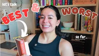 Thumbnail: mid year reading check in ⏰ (favorite books, least favorite, new authors, disappointing reads)