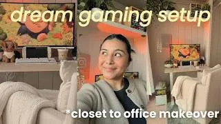 Thumbnail: building my dream cozy gaming setup | from closet to *office*