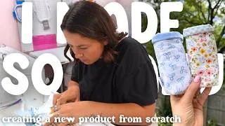 Thumbnail: I Tried to Make the PERFECT Slim Can Coozie 🧵✨ Small Business Product Development