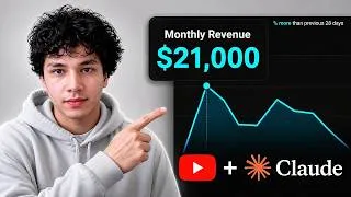 Thumbnail: Claude AI + YouTube = $21,000/month (just copy me lol)
