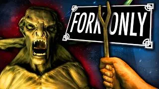 Thumbnail: Can You Beat Skyrim Dawnguard ONLY Using A Fork?