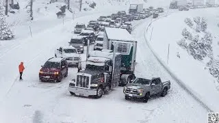 Thumbnail: California Winter Storm buries I-80 in feet of snow, Donner Pass, Lake Tahoe