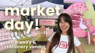 Thumbnail: selling my polymer clay earrings and stationery at a summer market ☀️ | vendor market vlog