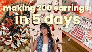 Thumbnail: fall earring craftathon! | a chaotic small business market prep vlog