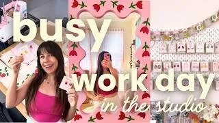 Thumbnail: day in the life running my small business | making tees, photographing fall styles, studio work