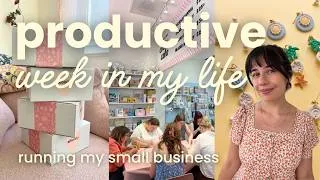 Thumbnail: realistic week in my life as a small biz owner! | retail restocks, making earrings, workshops