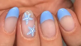 Thumbnail: Ocean Inspired French Tip With Starfish Accent Nail Art Tutorial 🌊✨💅🏻