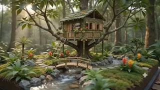 Thumbnail: Building a Tiny Bamboo Jungle Treehouse | Miniature DIY Construction
