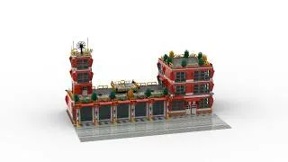 Thumbnail: Lego Fire Station Bricklink Studio Speed Build
