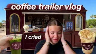 Thumbnail: 1st day opening my coffee trailer! small business day in my life vlog and grand opening recap
